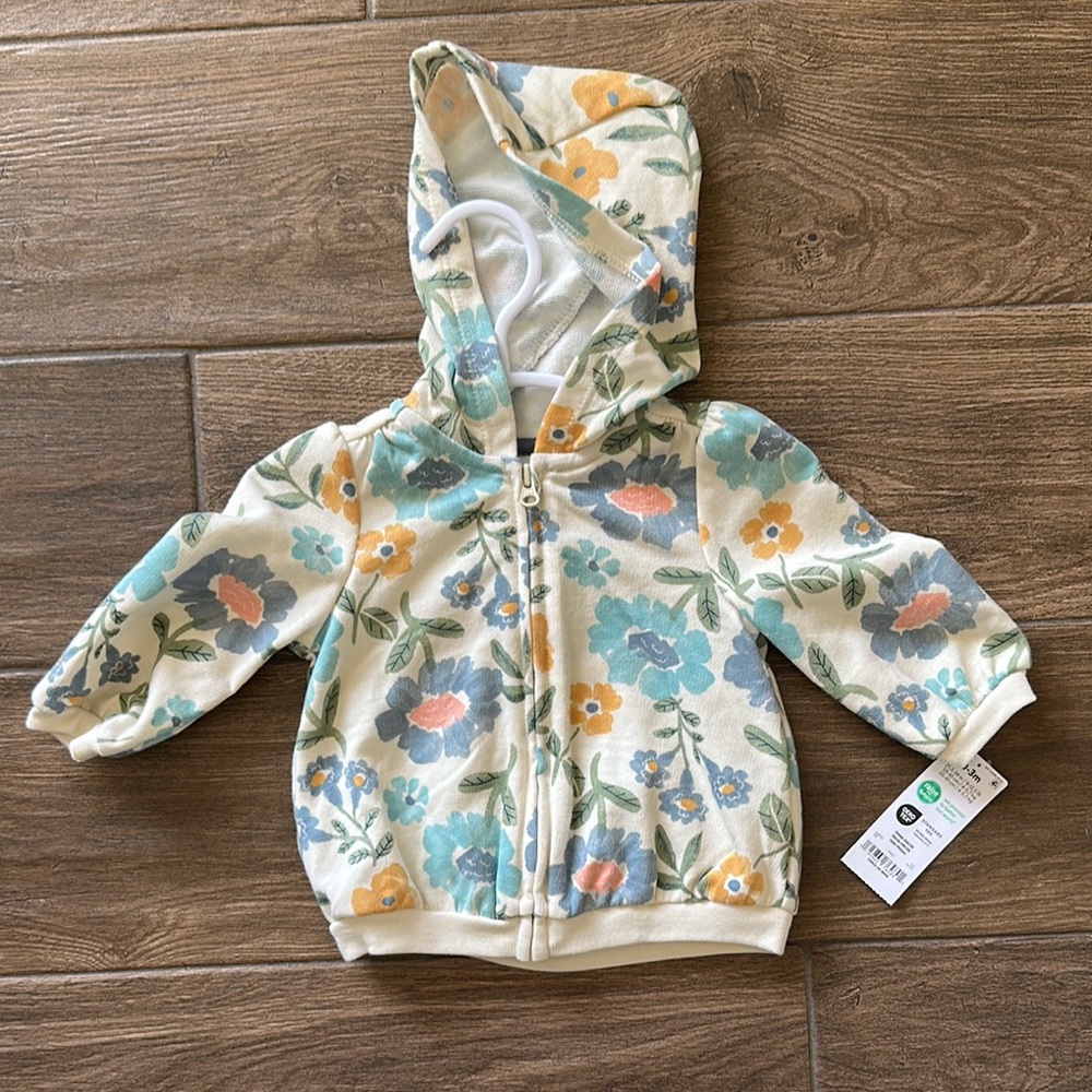 NWT CARTERS Floral Hooded Baby Jacket